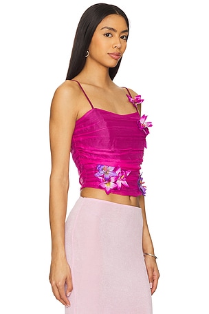 Tyler McGillivary Jolie Corset Top in Fuchsia