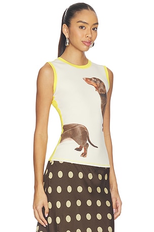Tyler McGillivary Collector Dover Tank Top in Cream,Yellow
