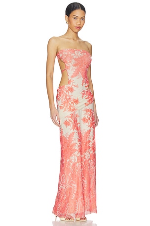 Tiger Mist Poppi Maxi Dress in Coral. Size M. Also