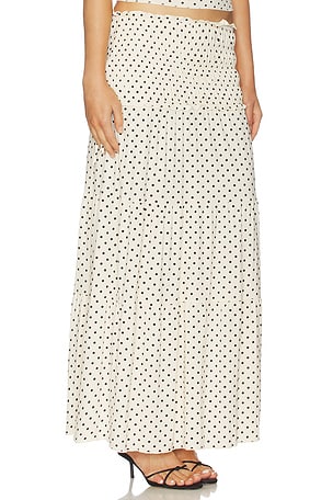 Tiger Mist Denali Maxi Skirt in White,Black