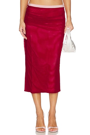 CALINE MIDI 스커트 Tiger Mist