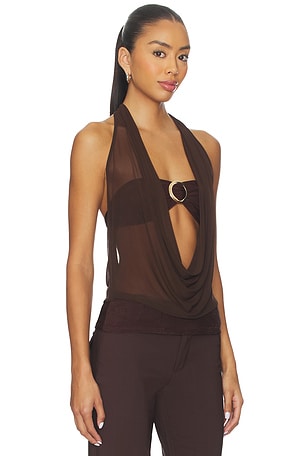 Tiger Mist Makena Top in Chocolate