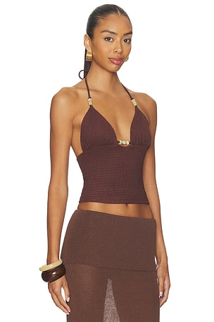 Tiger Mist Zinnia Top in Chocolate