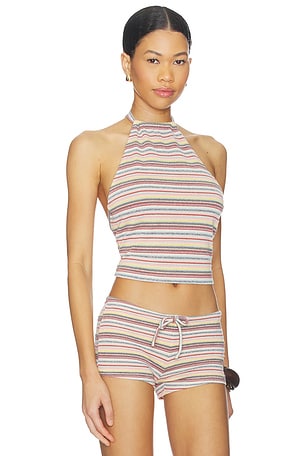 Tiger Mist Dillon Top in Peach,Yellow. Size S. Also