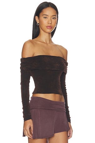 Tiger Mist I.AM.GIA Korra Top in Chocolate. Size XXS. Also