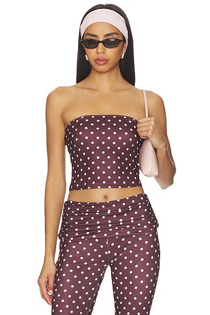 Vali Polka Dot Top Tiger Mist