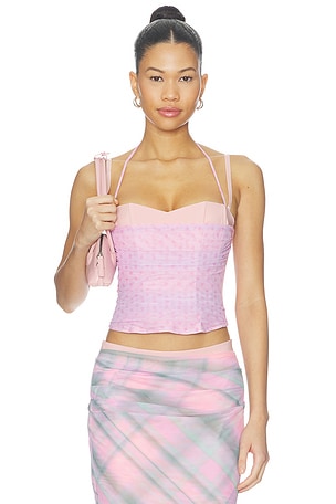 CALINE RUCHED CORSET  トップ Tiger Mist