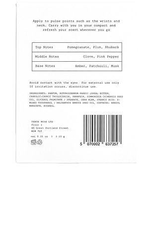 Tenth Muse Italian Summer Solid Perfume Balm