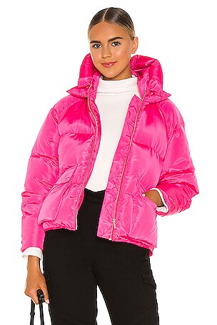 Toast Society Pluto Puffer Jacket in Hot Pink REVOLVE