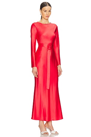 THE MODE x REVOLVE Silk Estelle Dress in Red