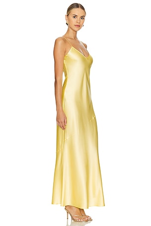THE MODE x REVOLVE Silk Rosalie Dress in Yellow