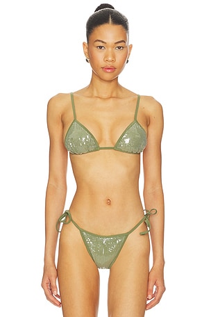 Sequin Equator Bikini Top Tropic of C
