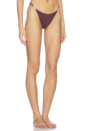 Tropic of C Chain Luna Bikini Bottom in Wine