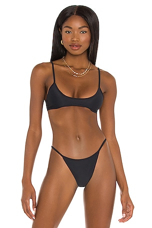 Beach Bunny Lexi Bralette Bikini Top in Black
