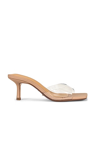 Tony Bianco Alisha Sandal in Clear Vinylite & Skin Nappa