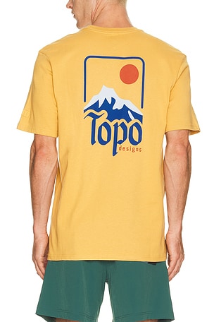 TOPO DESIGNS T-SHIRT PEAK en Orange