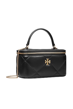Tory Burch Kira Diamond Quilt Vanity Case in Black