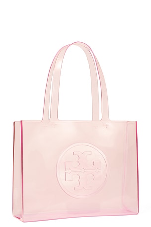 Tory Burch Ella Clear Small Tote in Pink