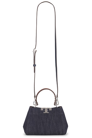 Eleanor Denim Mini Satchel Bag Tory Burch