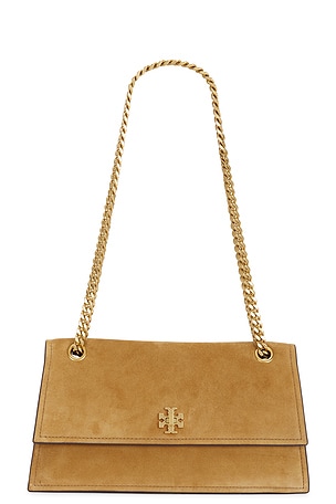BOLSA DE OMBRO DE CAMURÇA KIRA TURNLOCK  Tory Burch
