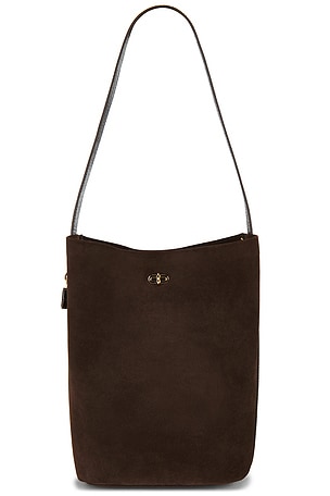 Lock Suede Slim Bucket Bag Tory Burch