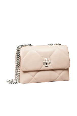 Tory Burch Kira Diamond Quilt Small Convertible Shoulder Bag in Pink