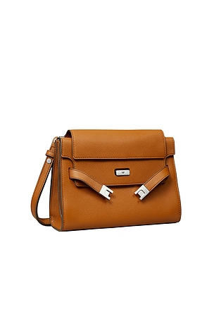 Tory Burch Lee Radziwill Shoulder Bag in Cognac