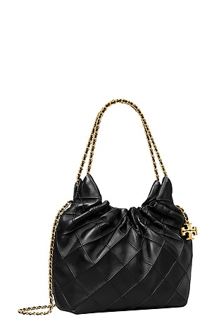 Tory Burch Fleming Mini Hobo Bag in Black