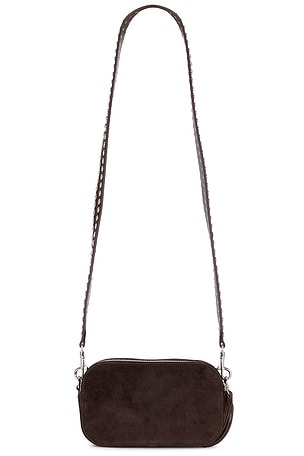 Tory Burch Miller Suede Mini Crossbody Bag in Brown