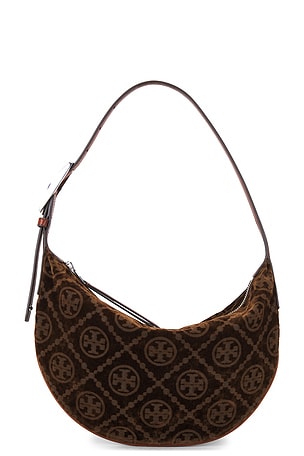 T Monogram Flocked Small Balloon Bag Tory Burch