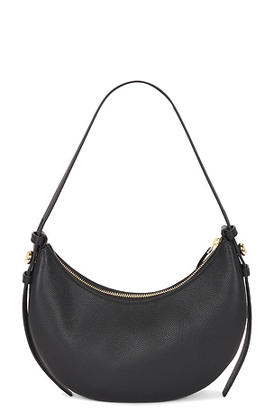 Tory Burch Romy Half Moon Bag in Black