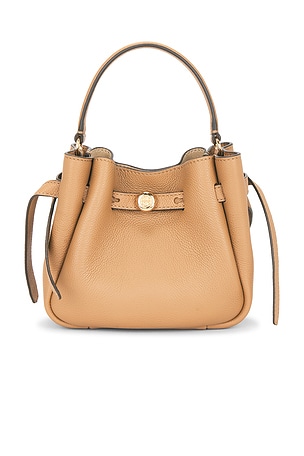 Tory Burch Romy Mini Bucket Bag in Nude