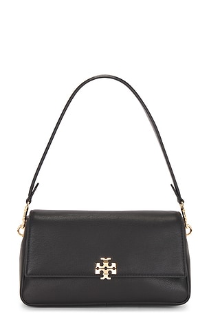 Tory Burch Charlie Soft Small Shoulder Bag in Black