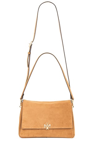 Charlie Suede Shoulder Bag Tory Burch