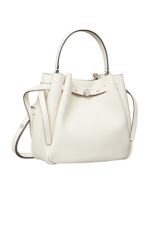 Tory Burch Romy Bucket Bag in White