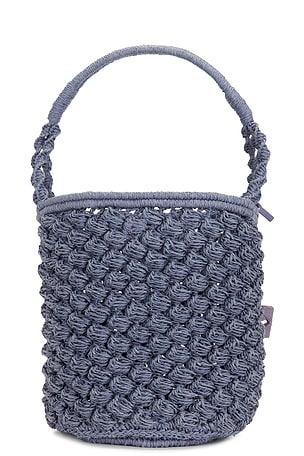 Tory Burch Ella Hand-crocheted Popcorn Stitch Bucket Bag en Gris