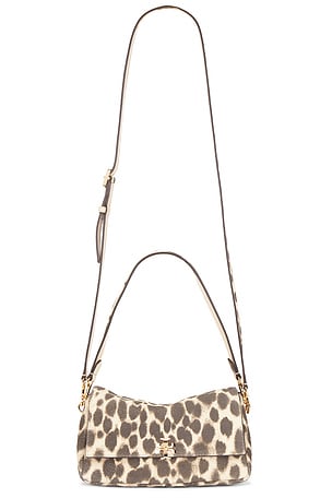 Charlie Suede Small Shoulder Bag Tory Burch