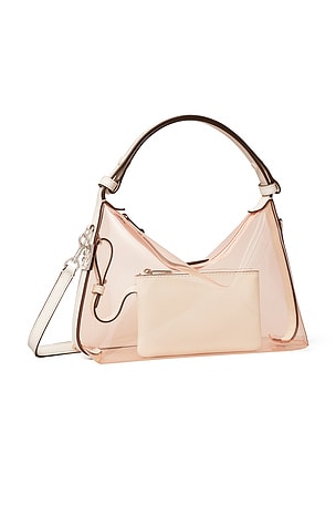 Tory Burch Mellow Clear Shoulder Bag in Pink,White