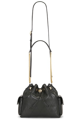 Charlie Quilted Drawstring Shoulder Bag Tory Burch