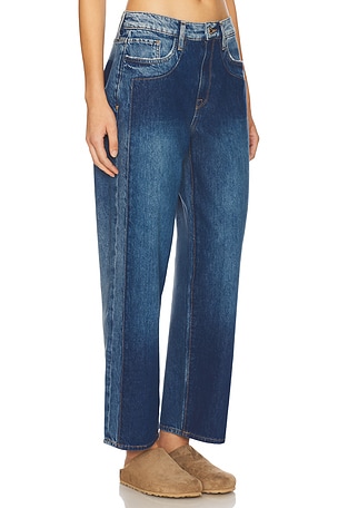 Triarchy Kelly Cropped Mid Rise Straight en Bleu