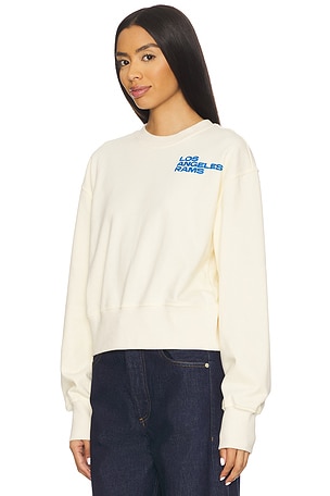 Terez x REVOLVE Rams Puff Sleeve Crop Sweater in Cream