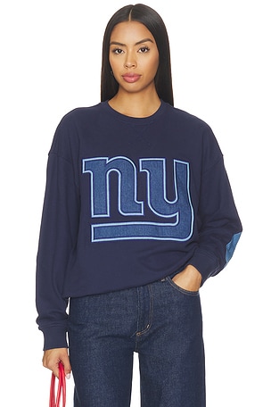 New York Giants Denim Patch Crew Sweater Terez