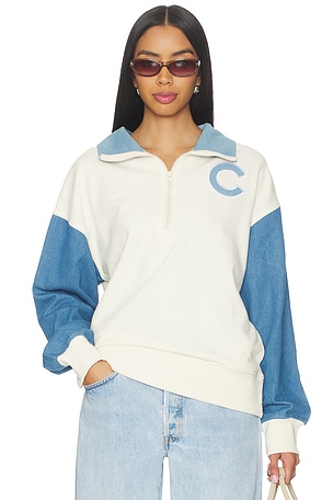 x REVOLVE Cubs Denim Quarter Zip Terez