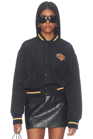New York Knicks Cropped Bomber Jacket Terez