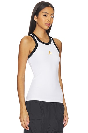Terez x REVOLVE Lakers Scoop Armhole Rib Tank Top in White