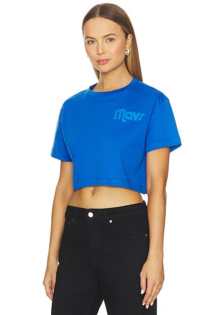 Terez x REVOLVE Mavericks Tonal Crop Logo Tee in Blue