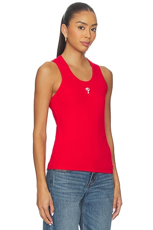 Terez x REVOLVE Phillies Scoop Neck Rib Tank Top in Red