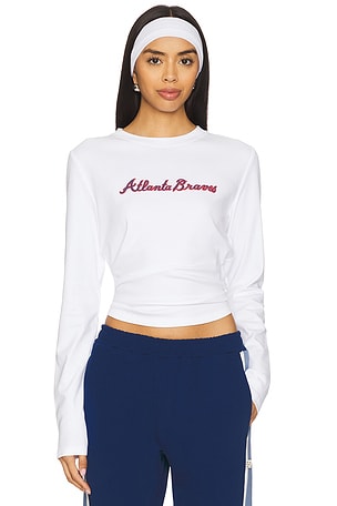 x REVOLVE Atlanta Braves Long Sleeve Baby Tee Terez