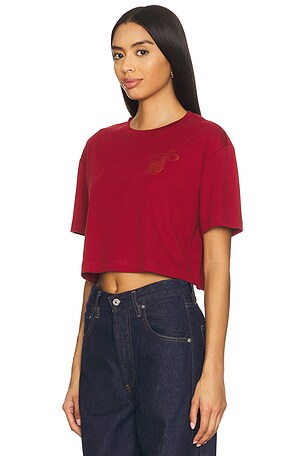 Terez x REVOLVE Miami Tonal Crop Logo Tee in Red