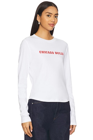 Terez x REVOLVE Chicago Bulls Long Sleeve Baby Tee in White